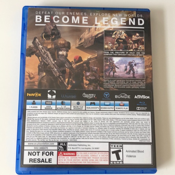🎮Two for $15🎮 Sony PlayStation PS4 Destiny - Picture 2 of 3
